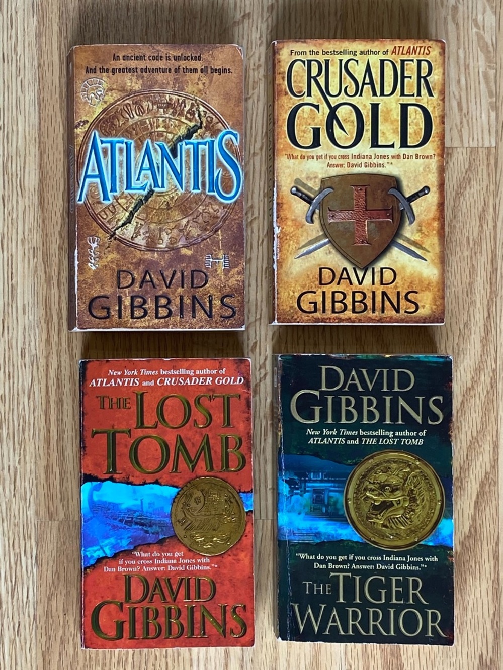David Gibbins Set of 4 Fictional Archaeological Thrillers Paperback Books